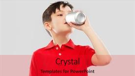  Presentation with red grey - Theme with polo t-shirt drinking soda background and a red colored foreground