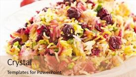  Presentation with saffron - Amazing presentation having polo with cherries and saffron backdrop and a yellow colored foreground