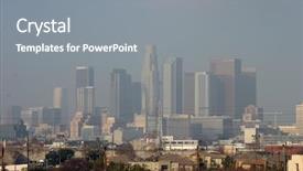  Presentation with angels - Audience pleasing presentation consisting of polution - downtown los angels california engulfed backdrop and a gray colored foreground