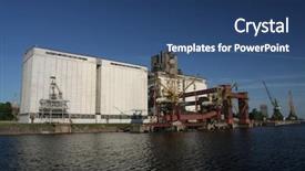  Presentation with possible - Theme with polution - factory next to river possible background and a ocean colored foreground