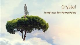  Presentation with solution - PPT theme featuring polution - forestation as ecologyy solution mixed background and a cream colored foreground