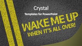  Presentation with road - Presentation theme consisting of polution - wake me up when it's background and a dark gray colored foreground