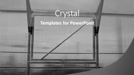  Presentation with elements - PPT theme consisting of polycarbonate-greenhouse-with-iron-frame background and a gray colored foreground