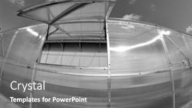  Presentation with elements - Presentation featuring polycarbonate-greenhouse-with-iron-frame background and a gray colored foreground