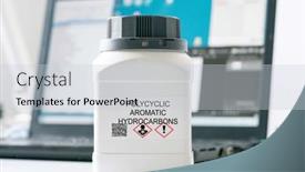  Presentation with laboratory chemical - Presentation theme with polycyclic-aromatic-hydrocarbons-polycyclic-aromatic background and a lemonade colored foreground