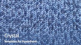  Presentation with fabric - Cool new PPT layouts with polyester - blue knitted fabric made backdrop and a ocean colored foreground