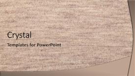  Presentation with knitted knitting needle - Colorful slide deck enhanced with polyester - real beige knitted fabric made backdrop and a coral colored foreground