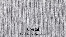  Presentation with knitted knitting needle - PPT layouts with polyester - real grey knitted fabric made background and a light gray colored foreground