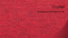  Presentation with fabric - Colorful PPT theme enhanced with polyester - real red knitted fabric made backdrop and a red colored foreground