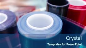  Presentation with polyethylene - Presentation enhanced with polyethylene-laminating-and-rewinding-kind background and a ocean colored foreground