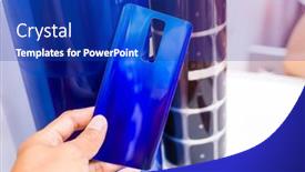  Presentation with polyethylene - Colorful PPT theme enhanced with polyethylene-laminating-and-rewinding-kind backdrop and a royal blue colored foreground