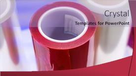  Presentation with polyethylene - Slide set enhanced with polyethylene-laminating-and-rewinding-kind background and a  colored foreground