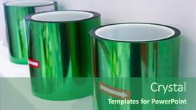  Presentation with polyethylene - Amazing presentation having polyethylene-laminating-and-rewinding-kind backdrop and a ocean colored foreground