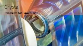  Presentation with polyethylene - Slide deck consisting of polyethylene-laminating-and-rewinding-kind background and a coral colored foreground