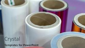  Presentation with polyethylene - Presentation design consisting of polyethylene-laminating-and-rewinding-kind background and a light gray colored foreground