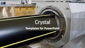  Presentation with polyethylene - Audience pleasing theme consisting of polyethylene pipe extruder backdrop and a tawny brown colored foreground