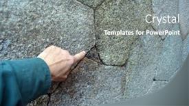  Presentation with local history - Slide set enhanced with mysterious towers ancient temple - polygonal foundation masonry the masonry background and a gray colored foreground