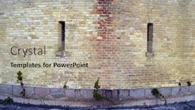  Presentation with local history - Presentation design with mysterious towers ancient temple - polygonal foundation masonry the masonry background and a mint green colored foreground