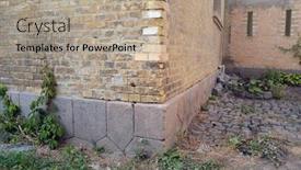  Presentation with local history - Colorful presentation theme enhanced with mysterious towers ancient temple - polygonal foundation masonry the masonry backdrop and a coral colored foreground