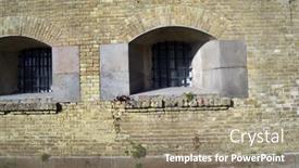  Presentation with masonry - Audience pleasing presentation design consisting of polygonal foundation masonry the masonry backdrop and a coral colored foreground