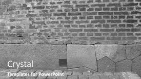  Presentation with masonry - Slides having polygonal-foundation-masonry-the-masonry background and a gray colored foreground