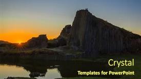  Presentation with czech republic - Audience pleasing PPT theme consisting of polygonal-structures-of-basalt-columns backdrop and a wine colored foreground
