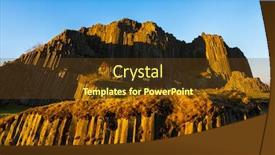  Presentation with czech republic - Theme consisting of polygonal-structures-of-basalt-columns background and a tawny brown colored foreground