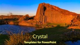  Presentation with czech republic - Theme having polygonal-structures-of-basalt-columns background and a wine colored foreground