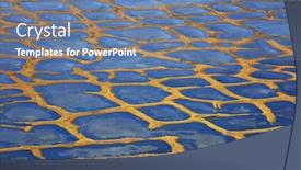  Presentation with tundra - Cool new presentation theme with polygonal-tundra-landscape-in-summer backdrop and a seafoam green colored foreground