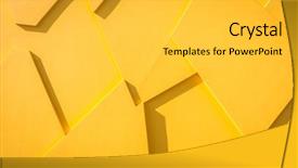  Presentation with triangle mosaic low polygonal abstract - Cool new slide deck with polygons - abstract yellow triangles wall background backdrop and a light gray colored foreground