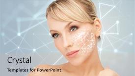  Presentation with skincare - Presentation theme having polygons - beauty people skincare and plastic background and a lemonade colored foreground