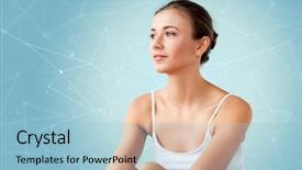  Presentation with iot agriculture technology concept man - Beautiful PPT theme featuring polygons - beauty technology and people concept backdrop and a light blue colored foreground