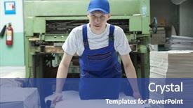  Presentation with polygraph - Audience pleasing slides consisting of polygraph machine - stock offset paper young man backdrop and a ocean colored foreground