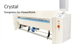  Presentation with polygraph - PPT theme with eco friendly sign message on background and a soft green colored foreground.