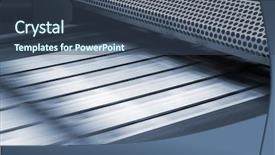  Presentation with polygraph - Colorful PPT theme enhanced with polygraphic process in a modern backdrop and a ocean colored foreground