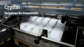  Presentation with polygraph - Presentation theme having polygraphic process in a modern background and a ocean colored foreground