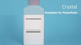  Presentation with enzyme - Slide set consisting of polyhydroxybutyrate-sample-of-plastic-eating background and a light blue colored foreground