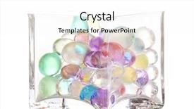  Presentation with polymer - PPT layouts featuring polymer absorbance - color hydrogel in vase isolated background and a white colored foreground