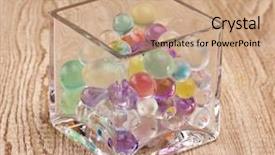  Presentation with polymer - Slides having polymer absorbance - color hydrogel in vase background and a coral colored foreground