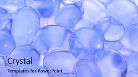  Presentation with fragrance - Audience pleasing PPT theme consisting of polymer absorbance - macro of blue fragrance gel backdrop and a light blue colored foreground