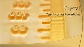  Presentation with polymer - Presentation consisting of polymer-flexo-printing-plate-close background and a yellow colored foreground