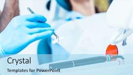  Presentation with dental surgery - Cool new slides with polymeric - close-up of the hand backdrop and a arctic colored foreground