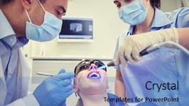  Presentation with health-care - Colorful theme enhanced with polymeric - people medicine stomatology and health backdrop and a  colored foreground