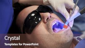  Presentation with patient care - Colorful slide deck enhanced with polymeric - people medicine stomatology and health backdrop and a  colored foreground