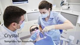  Presentation with dental assistant - Amazing PPT layouts having polymeric - people medicine stomatology and health backdrop and a  colored foreground