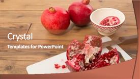  Presentation with earth inside an eye - Beautiful slide set featuring polyphenols - inside of a pomegranate backdrop and a  colored foreground