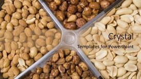  Presentation with nuts - Theme consisting of polyphenols - nuts background and a  colored foreground