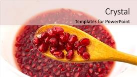  Presentation with ruby red - Beautiful slide set featuring polyphenols - spoonful of ruby red fresh backdrop and a  colored foreground