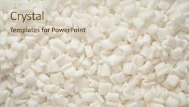  Presentation with peanuts - PPT layouts consisting of polystyrene - close up of packaging peanuts background and a lemonade colored foreground