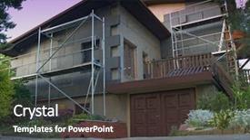  Presentation with insulation polystyrene - Slide deck consisting of polystyrene - thermal insulation of building background and a tawny brown colored foreground